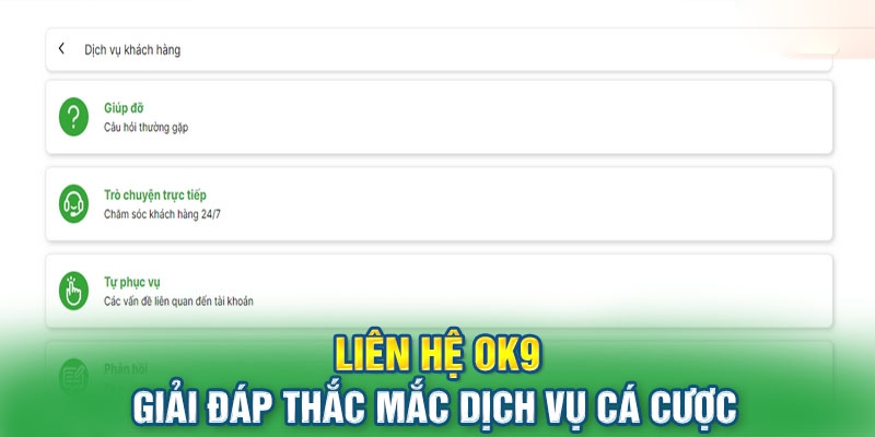 Nạp Tiền OK9 Phương Thức Thanh Toán Nhanh Và Chuẩn Xác 5 Liên hệ CSKH nếu phát sinh trục trặc khi nạp tiền OK9Liên hệ CSKH nếu phát sinh trục trặc khi nạp tiền OK9